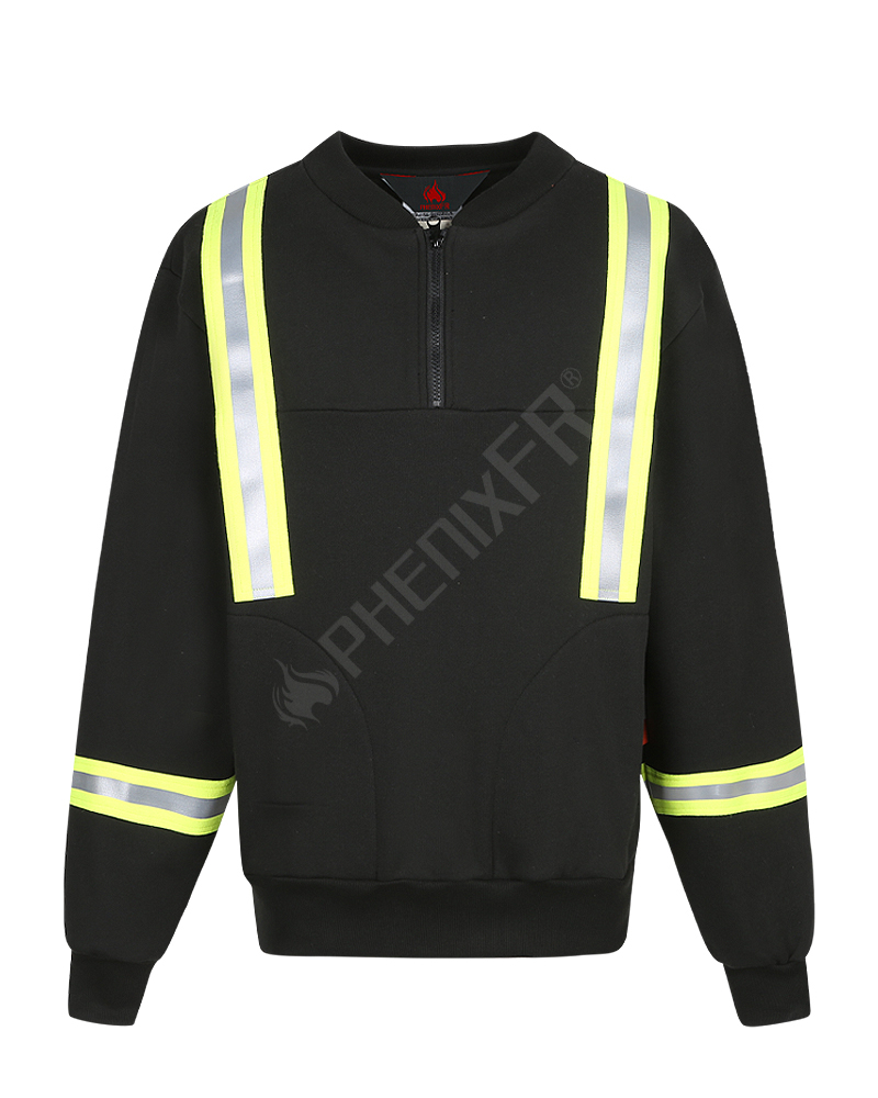 phenixfr style fr zip up crew neck sweatshirt