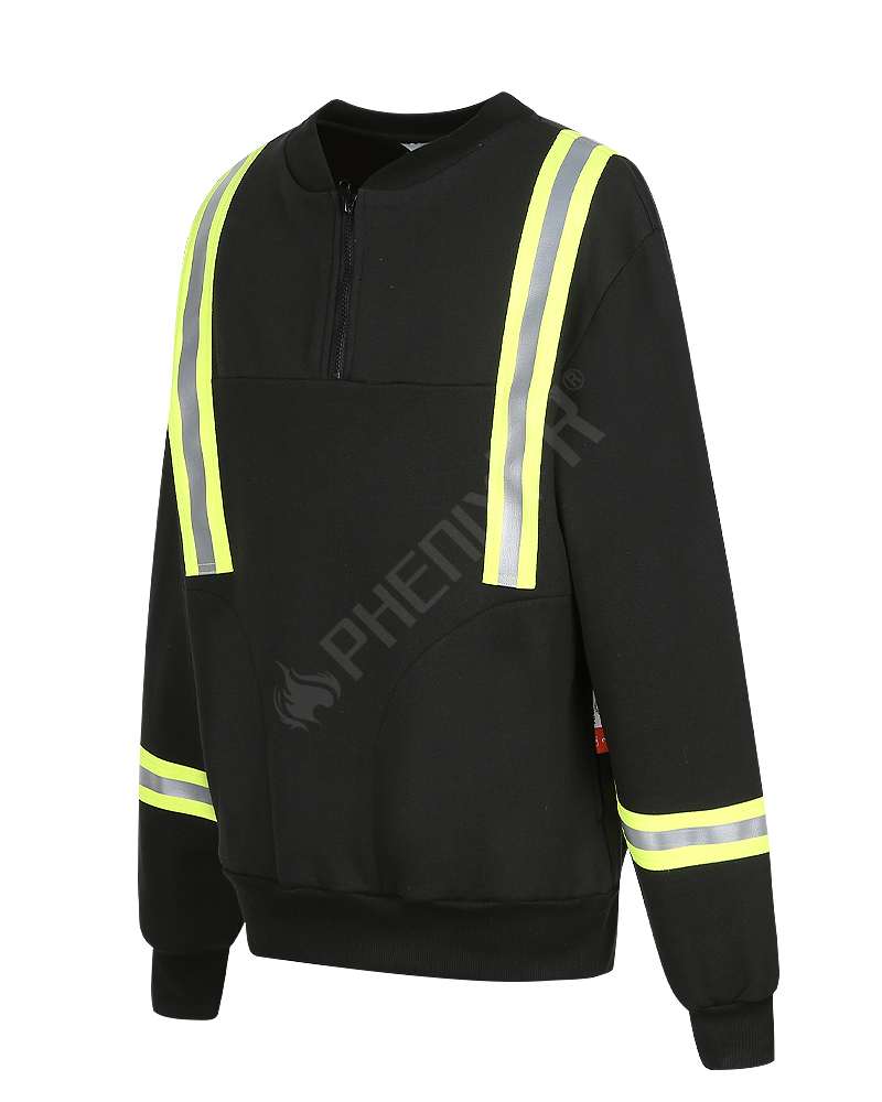 phenixfr style fr zip up crew neck sweatshirt