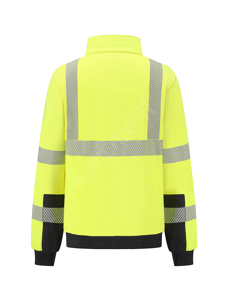 fr reflective zippered sweatshirt without hood