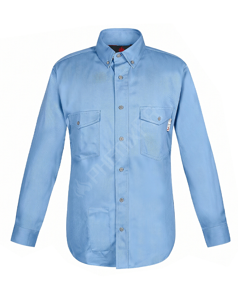 navy fr vented back work shirt