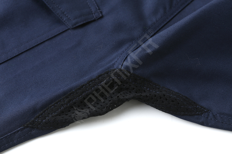 navy fr vented back work shirt