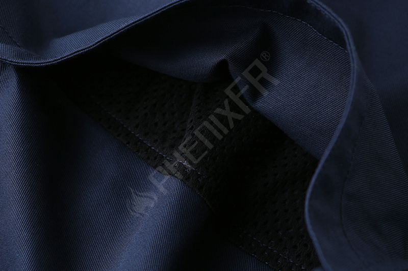 navy fr vented back work shirt