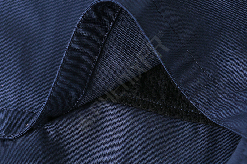 navy fr vented back work shirt