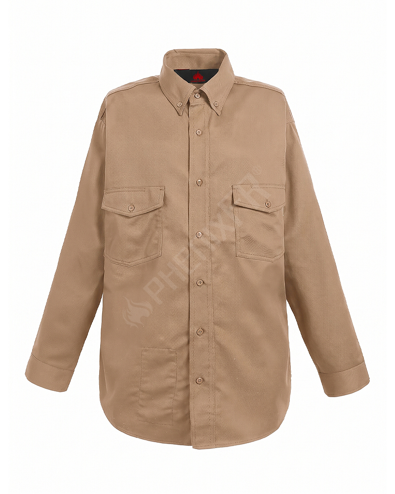 navy fr vented back work shirt
