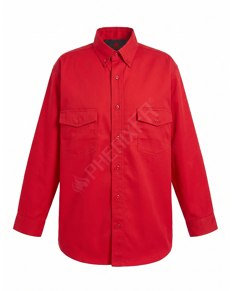 navy fr vented back work shirt